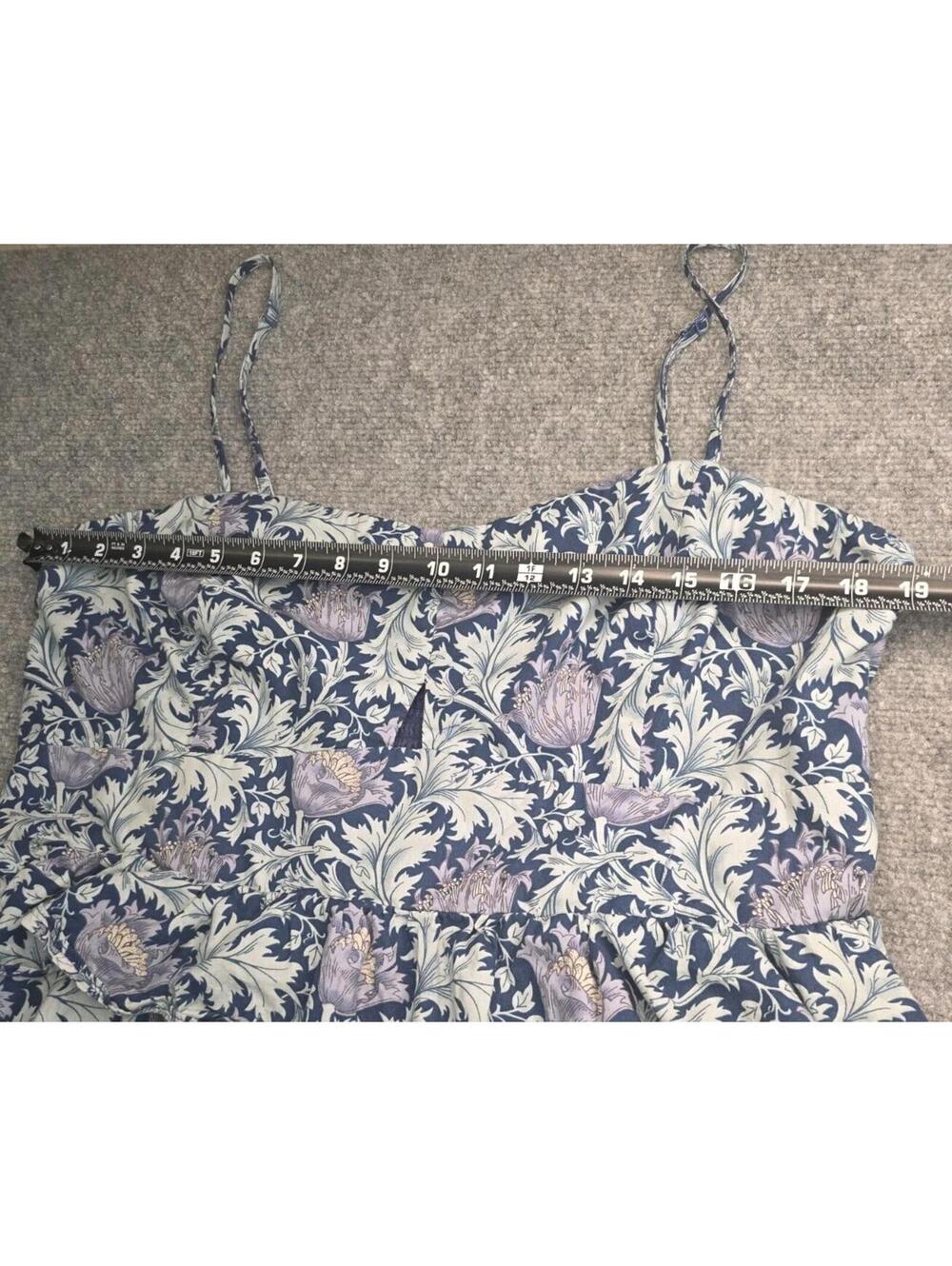 Hyacinth House Blue Leafy Floral Maeve Midi Dress Size XXL - Picture 10 of 11